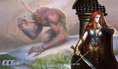 .CCGHouse Playmat - Rabbit Hunting (Vizzerdrix)